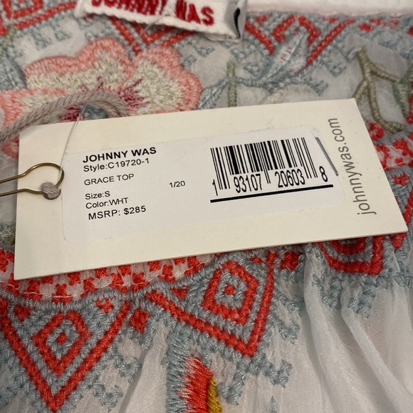 Johnny Was Grace embroidered kimono sleeve tunic top small NWT - Picture 7 of 11